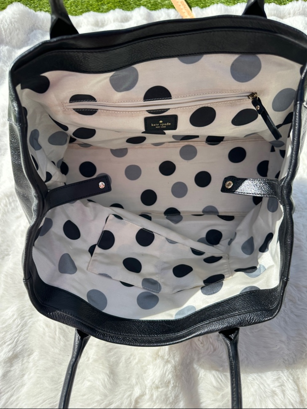 Kate spade black leather tote - Picture 12 of 15